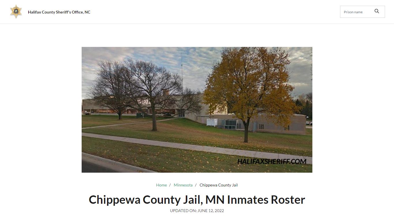 Chippewa County Jail, MN Jail Roster, Name Search